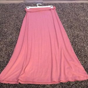 Pink maxi skirt